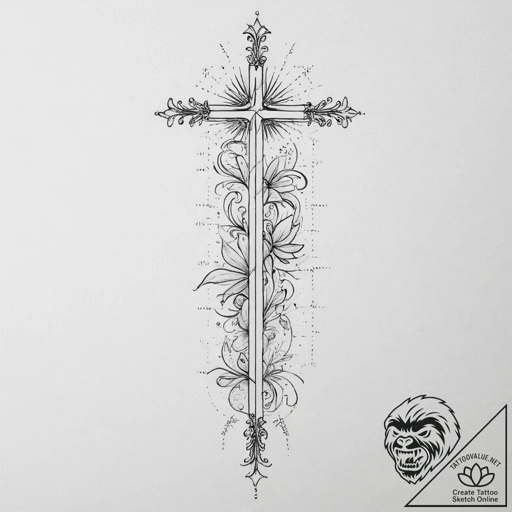 Tattoo design a child's growth chart on a wal... - tattoo sketch (№1754483565_0, 06.08.2025 12:32) — tattoovalue.net