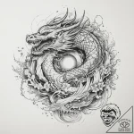 Tattoo design a cyberpunk cityscape made of s… – tattoo sketch (№1754483769_0, 06.08.2025 12:36) — tattoovalue.net