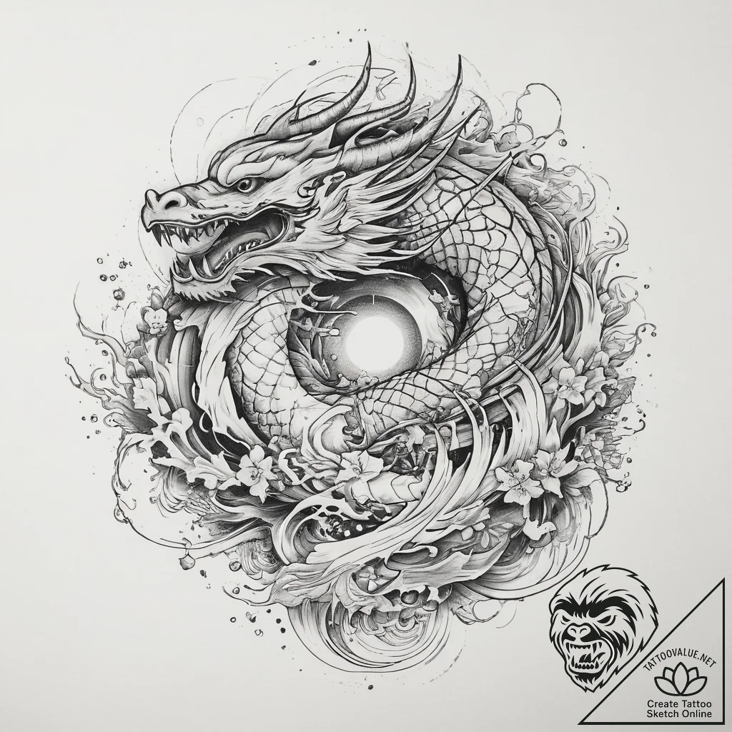 Tattoo design a cyberpunk cityscape made of s... - tattoo sketch (№1754483769_0, 06.08.2025 12:36) — tattoovalue.net