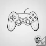 Tattoo sketch a classic game controller split… – tattoo sketch (№1754484379_0, 06.08.2025 12:46) — tattoovalue.net