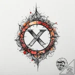 120. tattoo sketch: watercolor “oud” rune in… – tattoo sketch (№1754484783_0, 06.08.2025 12:53) — tattoovalue.net
