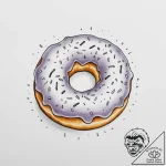 Donut – tattoo sketch (№1754486410_0, 06.08.2025 13:20) — tattoovalue.net