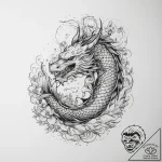 Grindylow, ink illustration for tattoo, clean… – tattoo sketch (№1754488251_0, 06.08.2025 13:50) — tattoovalue.net