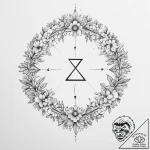 Tattoo design a floral arrangement forming th… – tattoo sketch (№1754489695_0, 06.08.2025 14:14) — tattoovalue.net