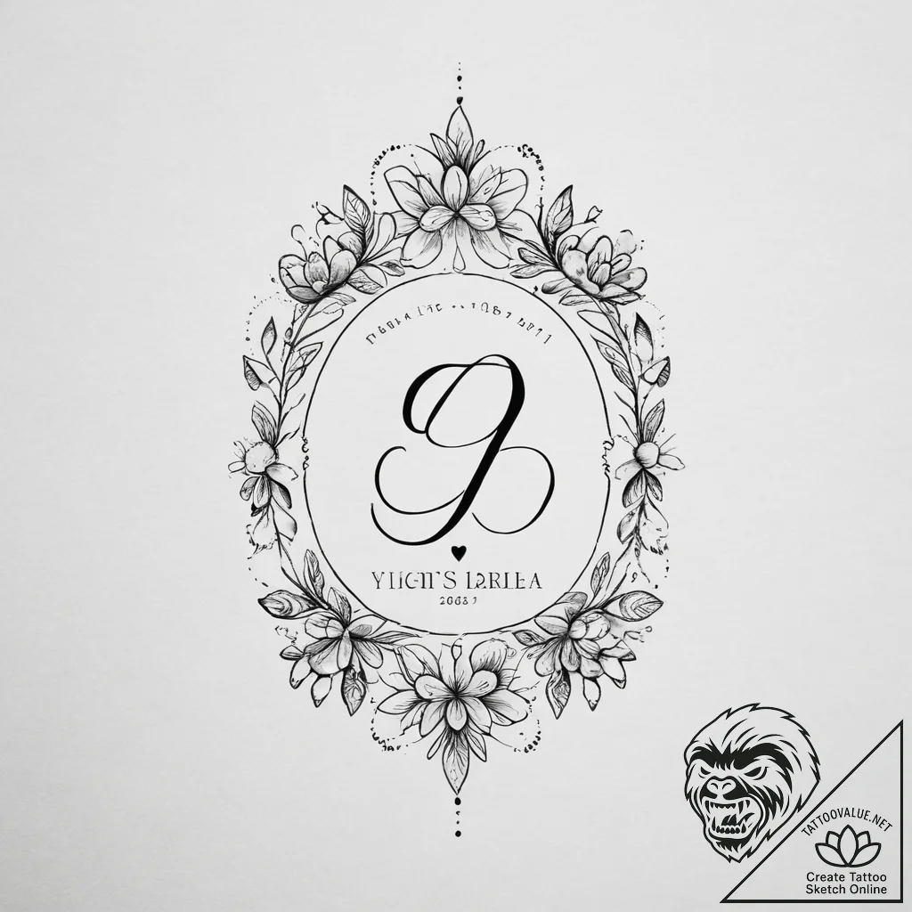 Tattoo design a child's birthdate in minimali... - tattoo sketch (№1754490108_0, 06.08.2025 14:21) — tattoovalue.net