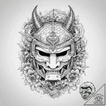 Tattoo design a minimalist knight’s helmet, f… – tattoo sketch (№1754490922_0, 06.08.2025 14:35) — tattoovalue.net