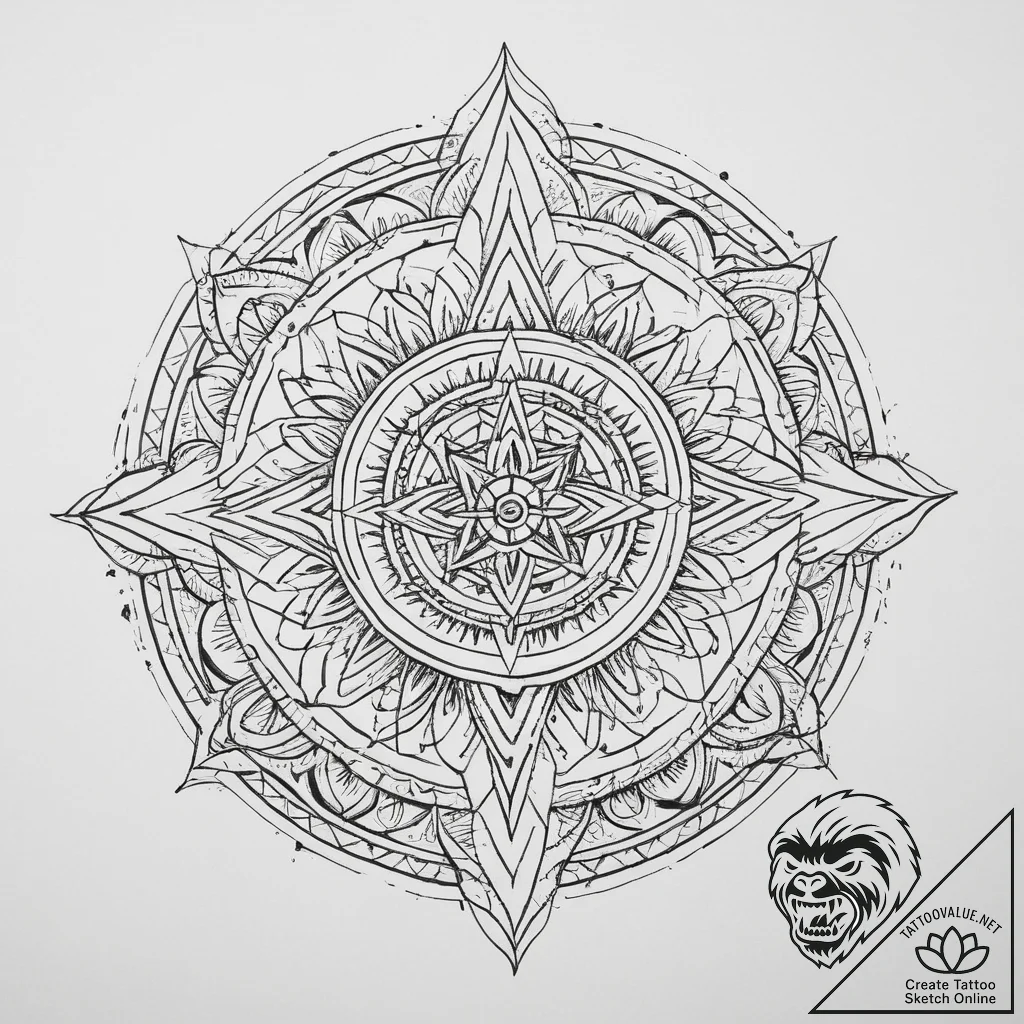 Tattoo design a zodiac symbol as if drawn in... - tattoo sketch (№1754491333_0, 06.08.2025 14:42) — tattoovalue.net