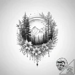 Tattoo sketch a subtle forest silhouette inco… – tattoo sketch (№1754491737_0, 06.08.2025 14:48) — tattoovalue.net