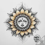 A tattoo design combining the symbol of dazhb… – tattoo sketch (№1754492351_0, 06.08.2025 14:59) — tattoovalue.net