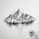 Mountains – tattoo sketch (№1754492969_0, 06.08.2025 15:09) — tattoovalue.net