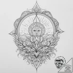 Tattoo sketch: a scene of mokosh sowing seeds… – tattoo sketch (№1754493790_0, 06.08.2025 15:23) — tattoovalue.net