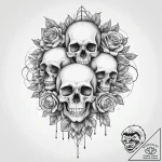Apricot, concept art for tattoo, chicano tatt… – tattoo sketch (№1754495853_0, 06.08.2025 15:57) — tattoovalue.net