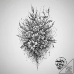 Tattoo design a cluster of thorny vines wrapp… – tattoo sketch (№1754496663_0, 06.08.2025 16:11) — tattoovalue.net