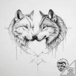 Tattoo sketch a wolf head (male) and a wolfes… – tattoo sketch (№1754497475_0, 06.08.2025 16:24) — tattoovalue.net