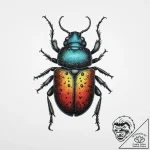 Beetle, tattoo sketch design, vibrant colors,… – tattoo sketch (№1754499959_0, 06.08.2025 17:05) — tattoovalue.net
