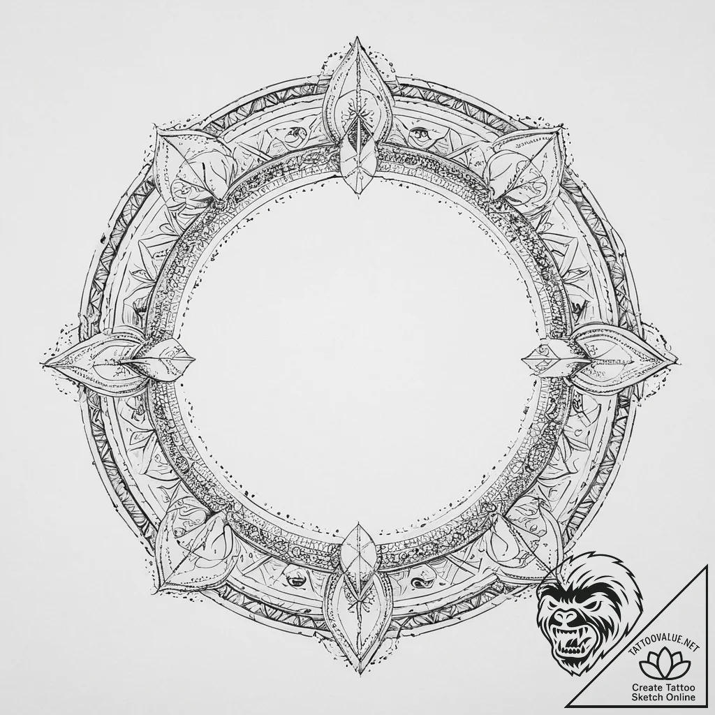 Tattoo design a zodiac symbol as a broken mir... - tattoo sketch (№1754501187_0, 06.08.2025 17:26) — tattoovalue.net