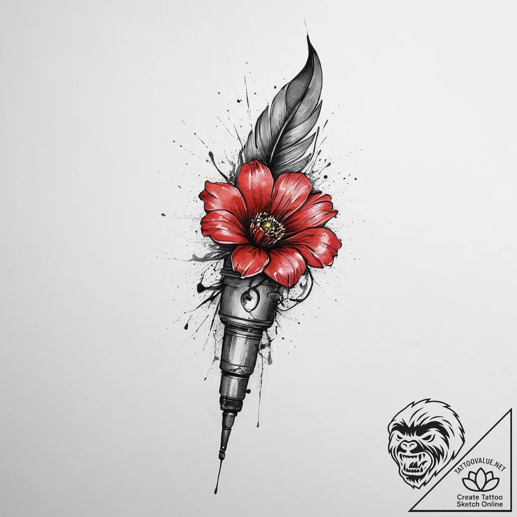 Tattoo sketch a single bullet casing transfor... - tattoo sketch (№1754502827_0, 06.08.2025 17:53) — tattoovalue.net