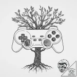 Tattoo sketch a classic console controller wi… – tattoo sketch (№1754503434_0, 06.08.2025 18:03) — tattoovalue.net