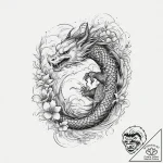 Flag, concept art for tattoo, fine lines, del… – tattoo sketch (№1754503842_0, 06.08.2025 18:10) — tattoovalue.net