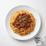 A messy, half-eaten plate of spaghetti bologn… – tattoo sketch (№1754505484_0, 06.08.2025 18:38) — tattoovalue.net