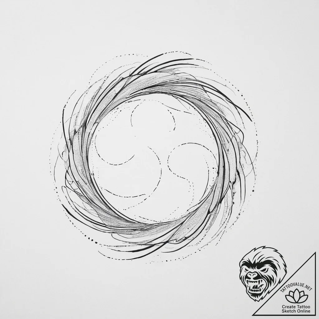 Tattoo sketch an abstract representation of w... - tattoo sketch (№1754505687_0, 06.08.2025 18:41) — tattoovalue.net