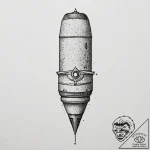 Tattoo sketch a single, spent bullet casing w… – tattoo sketch (№1754505889_0, 06.08.2025 18:44) — tattoovalue.net