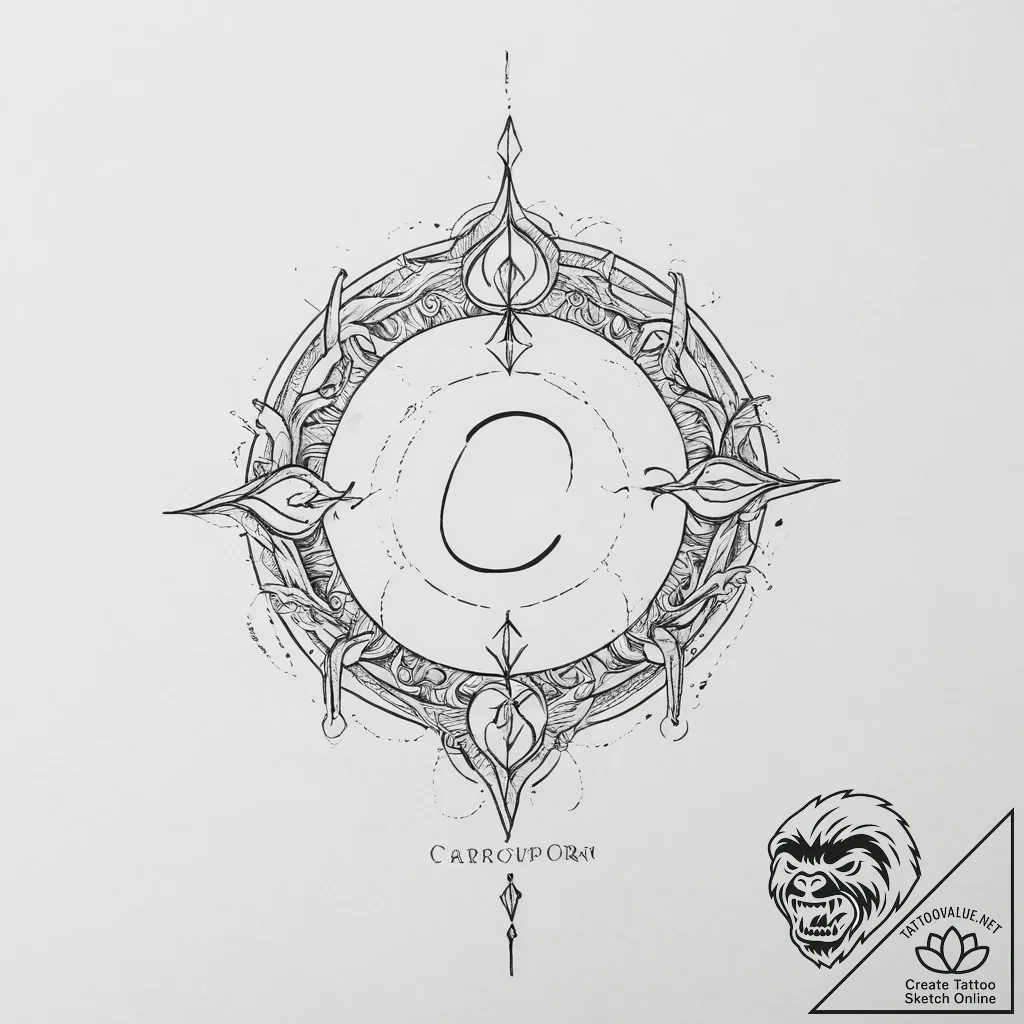 Tattoo design "i use" text for capricorn, wit... - tattoo sketch (№1754506089_0, 06.08.2025 18:48) — tattoovalue.net
