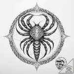 Tattoo design a menacing scorpio scorpion in… – tattoo sketch (№1754506291_0, 06.08.2025 18:51) — tattoovalue.net