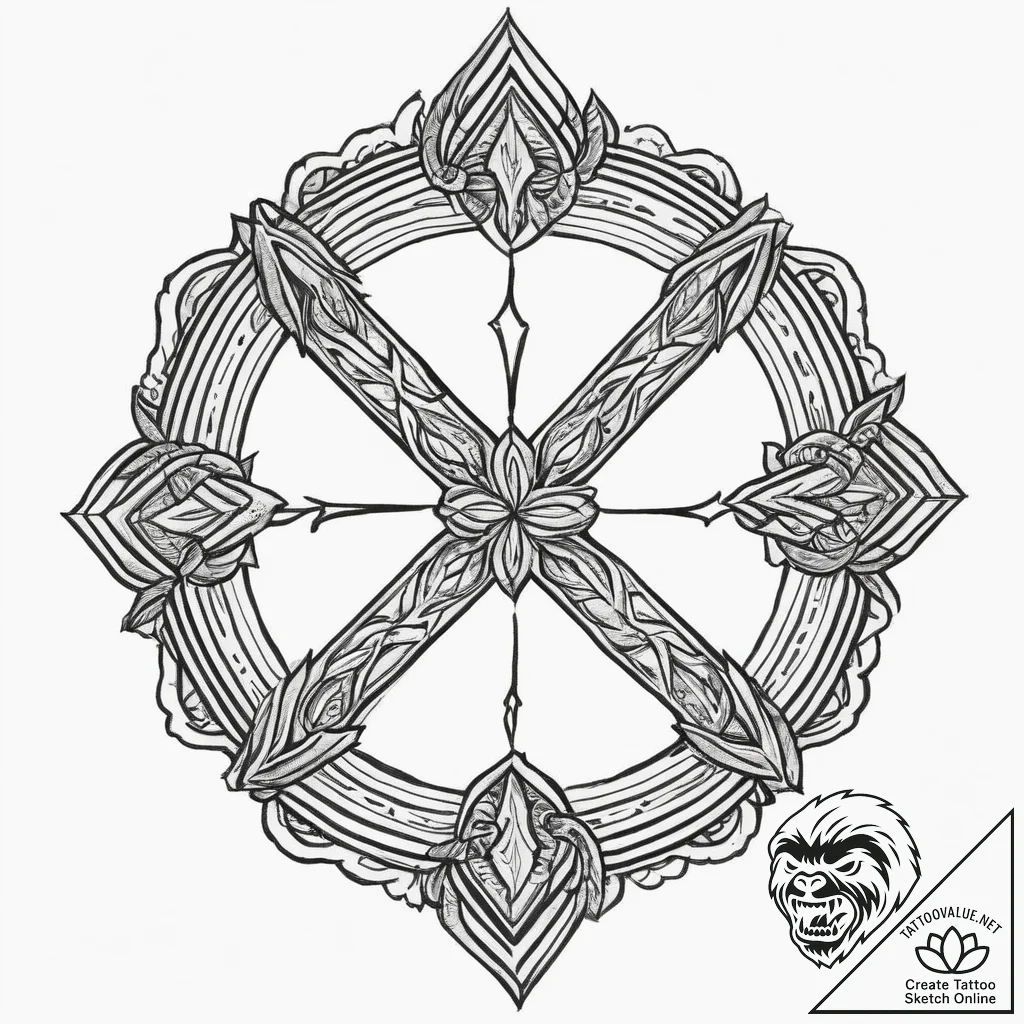 A hobo sign/symbol, artistic tattoo sketch, f... - tattoo sketch (№1754508550_0, 06.08.2025 19:29) — tattoovalue.net