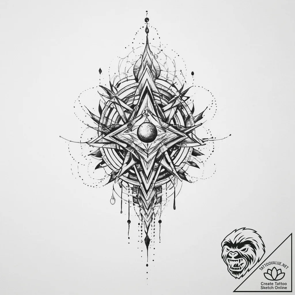 Tattoo design an abstract representation of c... - tattoo sketch (№1754508760_0, 06.08.2025 19:32) — tattoovalue.net