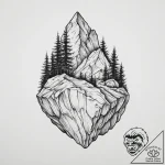Tattoo sketch a solid, unyielding rock agains… – tattoo sketch (№1754508963_0, 06.08.2025 19:36) — tattoovalue.net