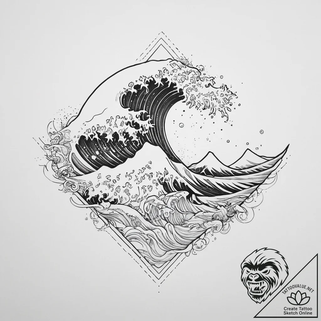 Tattoo design an abstract representation of a... - tattoo sketch (№1754509983_0, 06.08.2025 19:53) — tattoovalue.net