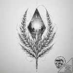 Tattoo sketch: an ornamental design featuring… – tattoo sketch (№1754510807_0, 06.08.2025 20:06) — tattoovalue.net