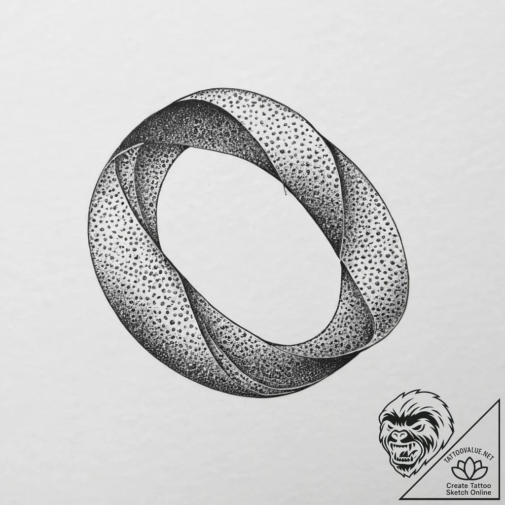 Mobius strip, tattoo flash sheet design, on a... - tattoo sketch (№1754513267_0, 06.08.2025 20:47) — tattoovalue.net