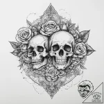 A bustling, chaotic street market in bangkok,… – tattoo sketch (№1754514913_0, 06.08.2025 21:15) — tattoovalue.net