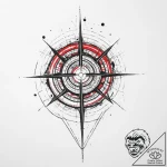 Tattoo design an abstract radar sweep pattern… – tattoo sketch (№1754515515_0, 06.08.2025 21:25) — tattoovalue.net
