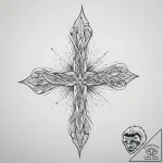 114. tattoo design: a minimalist “istok” rune… – tattoo sketch (№1754516915_0, 06.08.2025 21:48) — tattoovalue.net