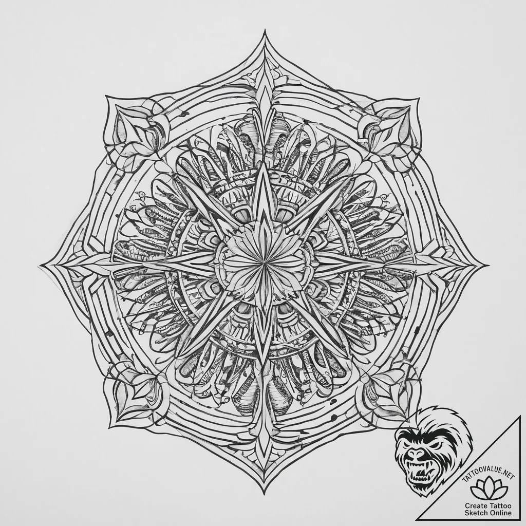 Tattoo design a custom-built pc cooling fan w... - tattoo sketch (№1754518122_0, 06.08.2025 22:08) — tattoovalue.net