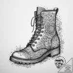 Tattoo design a combat boot print in mud or d… – tattoo sketch (№1754519744_0, 06.08.2025 22:35) — tattoovalue.net