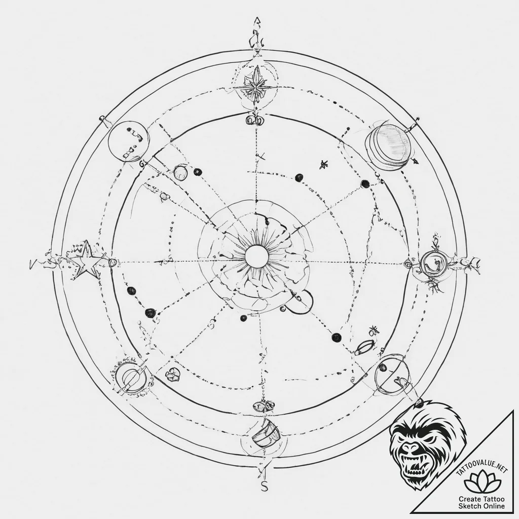 Tattoo design a minimalist representation of... - tattoo sketch (№1754520950_0, 06.08.2025 22:55) — tattoovalue.net
