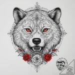 Tattoo sketch: a fierce animal (e.g., wolf or… – tattoo sketch (№1754521350_0, 06.08.2025 23:02) — tattoovalue.net