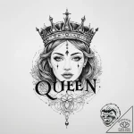 Tattoo design a small, elegant “king” or “que… – tattoo sketch (№1754521751_0, 06.08.2025 23:09) — tattoovalue.net