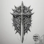 78. tattoo sketch: “sila” rune integrated int… – tattoo sketch (№1754568026_0, 07.08.2025 12:00) — tattoovalue.net