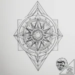Tattoo design a geometric abstract representa… – tattoo sketch (№1754568633_0, 07.08.2025 12:10) — tattoovalue.net