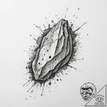 Tattoo design a heavy, textured rock surface,… – tattoo sketch (№1754572480_0, 07.08.2025 13:14) — tattoovalue.net