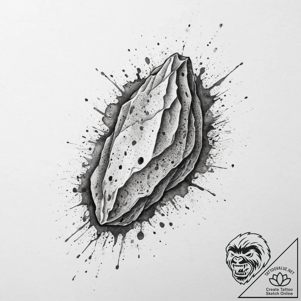 Tattoo design a heavy, textured rock surface,... - tattoo sketch (№1754572480_0, 07.08.2025 13:14) — tattoovalue.net