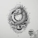 A shot of rain hitting a puddle in slow motio… – tattoo sketch (№1754573470_0, 07.08.2025 13:31) — tattoovalue.net