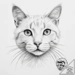 A close-up of a cat’s whiskers. – tattoo sketch (№1754573870_0, 07.08.2025 13:37) — tattoovalue.net