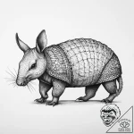 An armadillo, tattoo flash sheet design, on a… – tattoo sketch (№1754574870_0, 07.08.2025 13:54) — tattoovalue.net