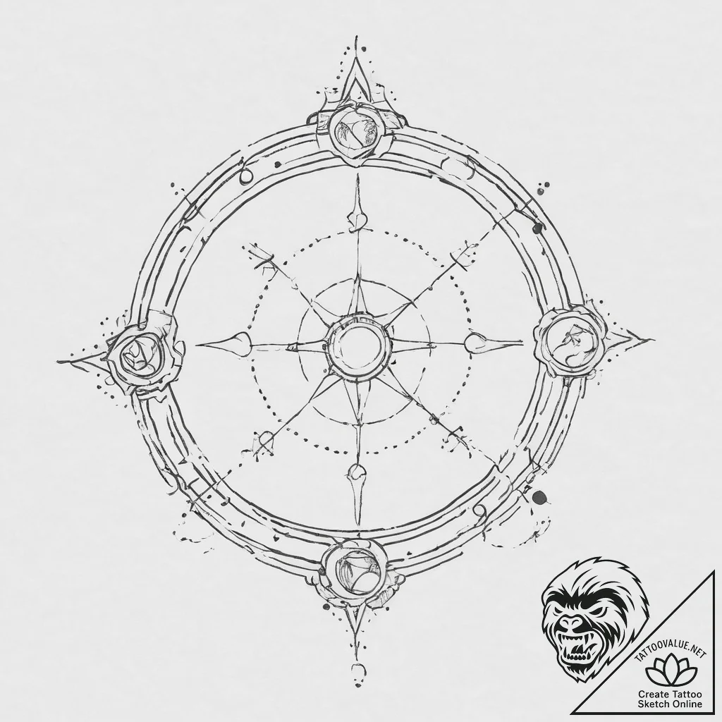 Tattoo sketch a zodiac constellation outlined... - tattoo sketch (№1754576469_0, 07.08.2025 14:21) — tattoovalue.net